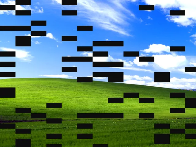 Image preview interrupted by scattered dark rectangular regions.
