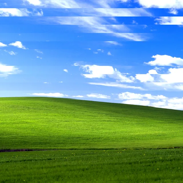 Image preview interrupted by sideways-displaced horizontal bands.